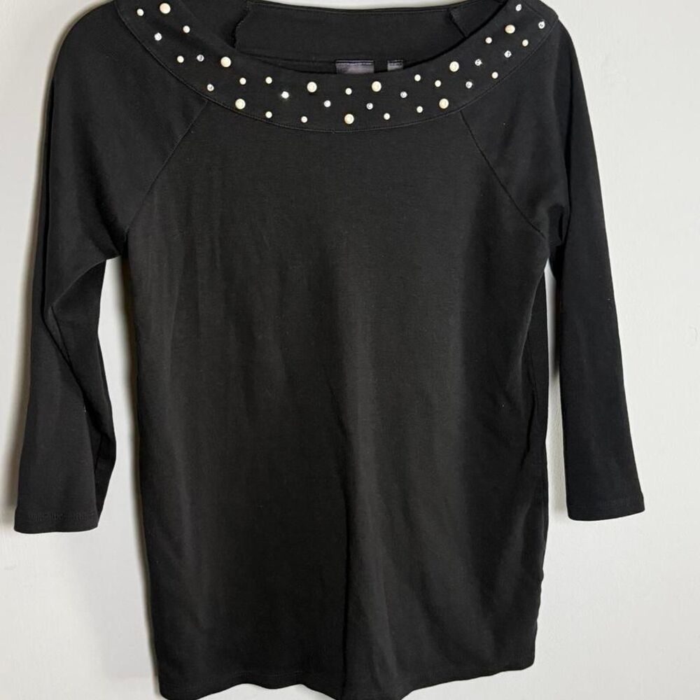 Rafaella Women's Black and Grey Blouse
